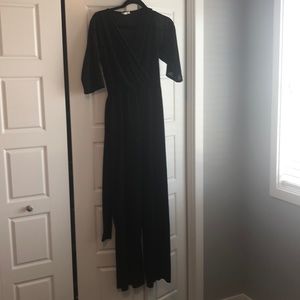 Fun black burnout velvet jumpsuit